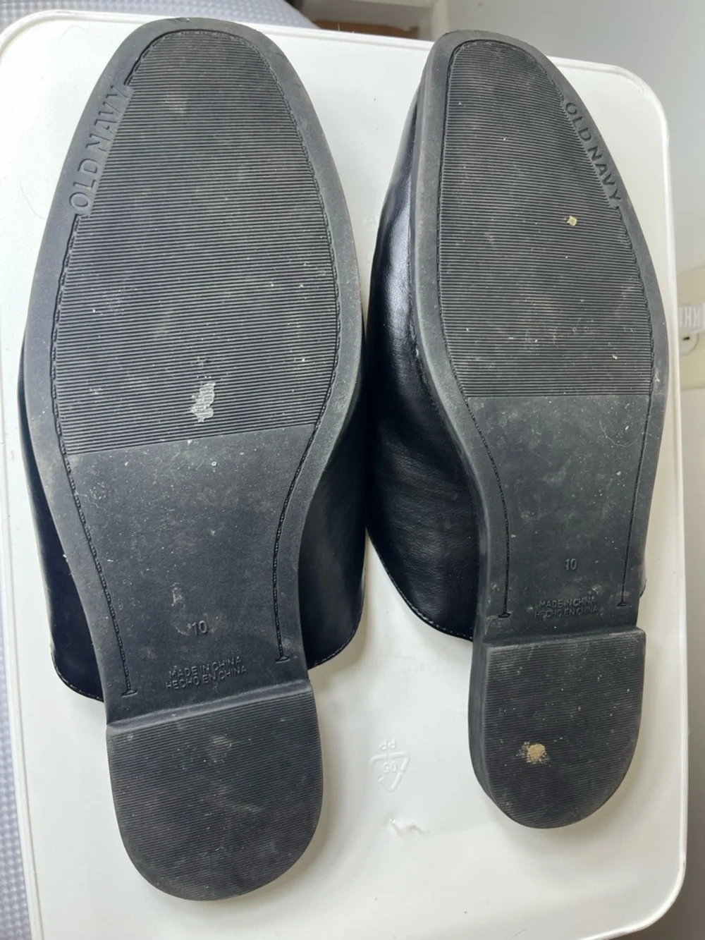 Old Navy Black Mule Loafers with Gold Accent - Picture 6 of 8